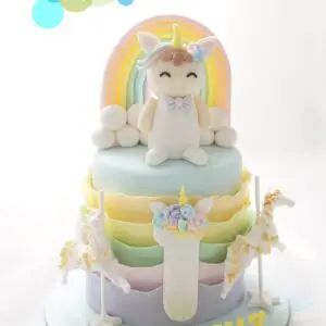 彩虹木馬糖皮蛋糕 - Image 3