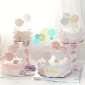 Family Lollipop Cake Double-up cake tower 波板糖忌廉蛋糕