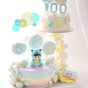 Family Lollipop Cake Double-up cake tower 波板糖忌廉蛋糕
