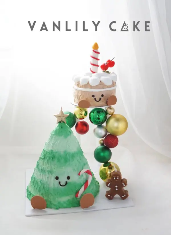 聖誕樹 Christmas Family Double-up cake tower