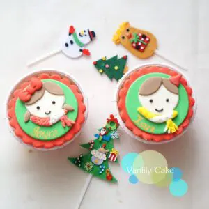 Xmas Boys and Girls Cupcake