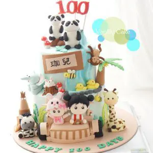 動物園立體糖皮蛋糕 - Image 4