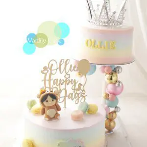 生日/ 百日宴忌廉蛋糕 Double-up Cake Tower - Image 17