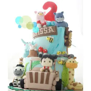 動物園立體糖皮蛋糕 - Image 3