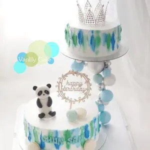 生日/ 百日宴忌廉蛋糕 Double-up Cake Tower - Image 18