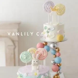 Family Lollipop Cake Double-up cake tower 波板糖忌廉蛋糕