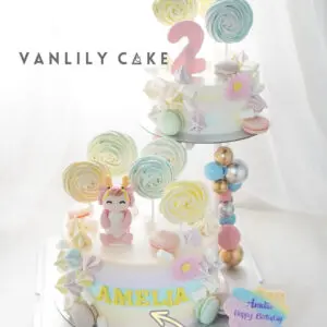 Family Lollipop Cake Double-up cake tower 波板糖忌廉蛋糕 - Image 6