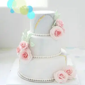 玫瑰花結婚糖皮蛋糕 - Image 2