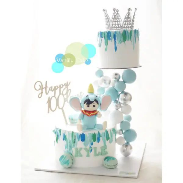 生日/ 百日宴忌廉蛋糕 Double-up Cake Tower