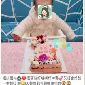 無糖1字 BB Number Cake - Image 8